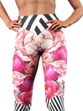 Peony Garden Leggings-High waisted leggings-bootysculpted