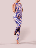 Pink Blue Geometry Catsuit-unitard-bootysculpted