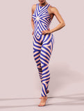 Pink Blue Geometry Catsuit-unitard-bootysculpted