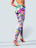 Psychedelic Cats Leggings-High waisted leggings-bootysculpted