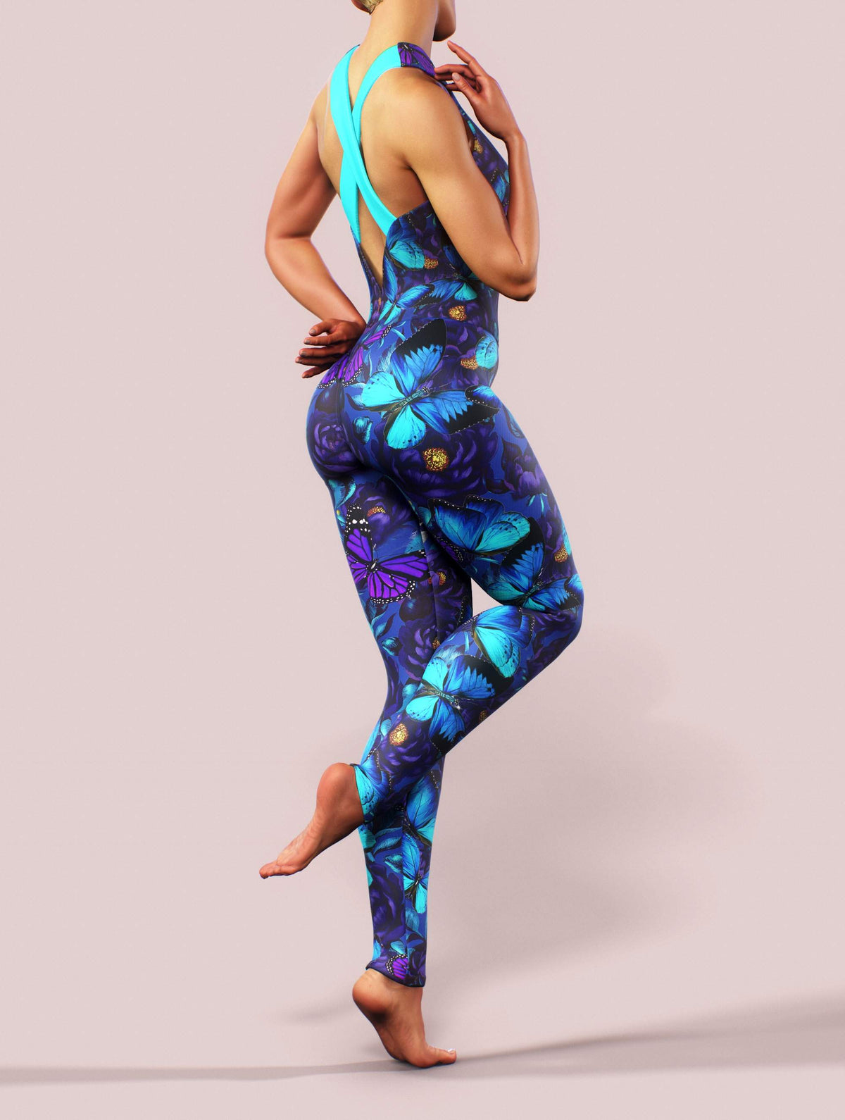 Purple Butterfly Bodysuit-unitard-bootysculpted