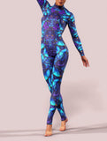 Purple Butterfly LS Catsuit-unitard-bootysculpted