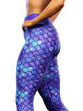 Purple Mermaid Yoga Pants