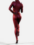 Red Leather Bodysuit-unitard-bootysculpted