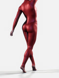 Red Leather Bodysuit-unitard-bootysculpted