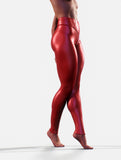 Red Leather Leggings-High waisted leggings-bootysculpted