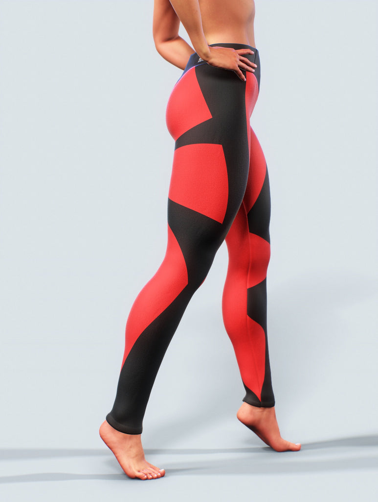 Red Shaping Effect Leggings – bootysculpted