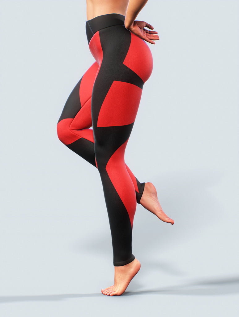 Red Shaping Effect Leggings – bootysculpted