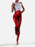 Secret Letter Red Bodysuit-unitard-bootysculpted