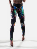 Shaping Floral Tights-High waisted leggings-bootysculpted