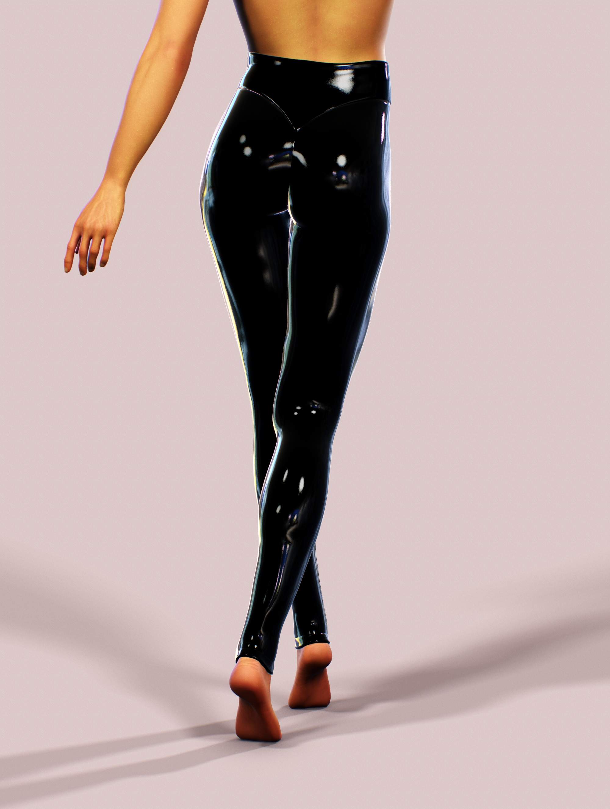 RubberTech-Clothing - Latex leggings with push-up effect Laser Edition