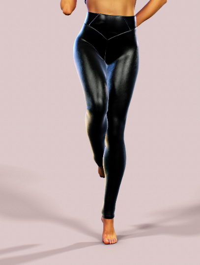 Shaping Leather Leggings-High waisted leggings-bootysculpted
