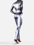 Silver Metallic Playsuit-unitard-bootysculpted