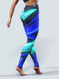 Sketchy Blue Leggings-High waisted leggings-bootysculpted