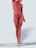 Tartan Red Bodysuit-unitard-bootysculpted