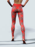 Tartan Red Leggings-High waisted leggings-bootysculpted