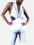 Waist-Shaping Queens Suit in White