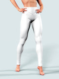 White Leather Leggings-High waisted leggings-bootysculpted