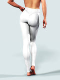 White Leather Leggings-High waisted leggings-bootysculpted