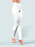 White Leather Leggings-High waisted leggings-bootysculpted
