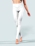 White Leather Leggings-High waisted leggings-bootysculpted