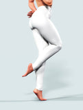 White Leather Leggings-High waisted leggings-bootysculpted