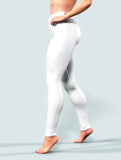 White Leather Leggings-High waisted leggings-bootysculpted